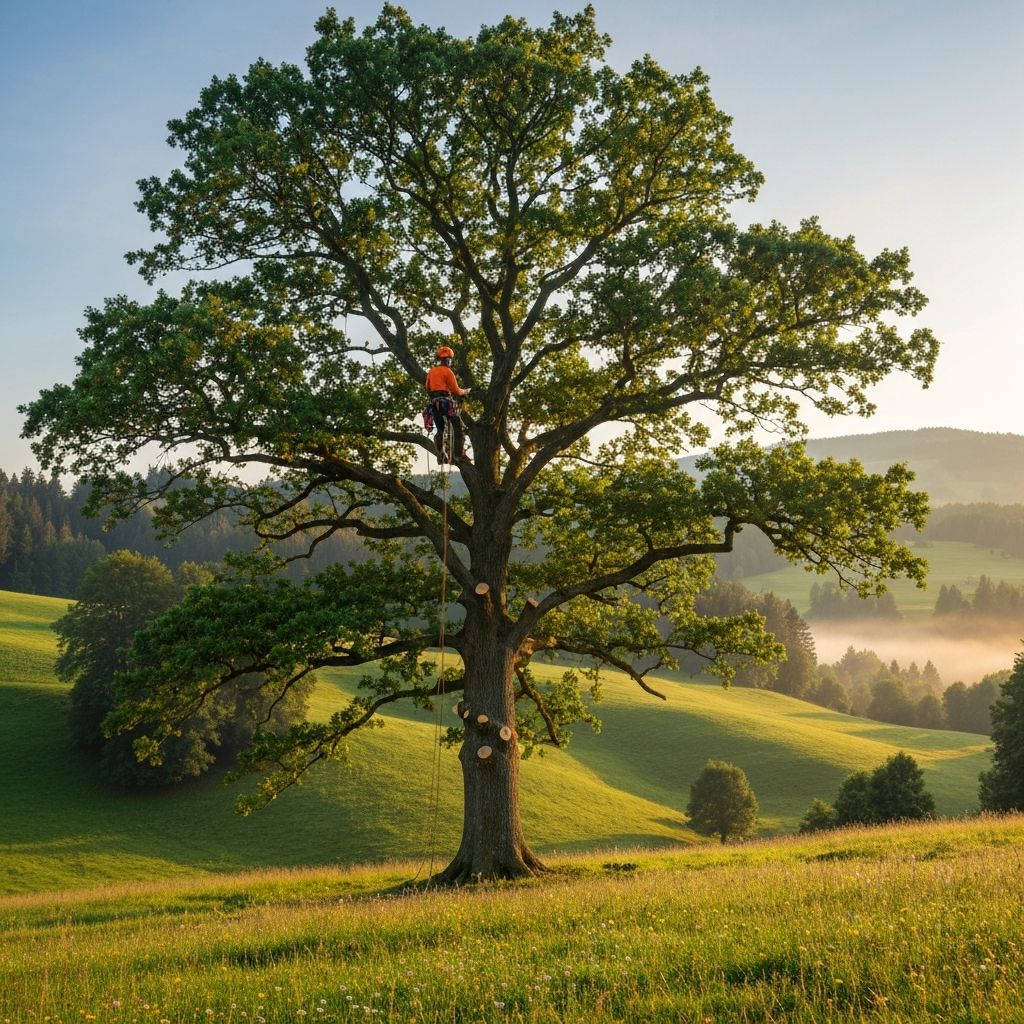 Nos Réalisations - Soins des Arbres: Taille et entretien par arboristes grimpeurs certifiés.